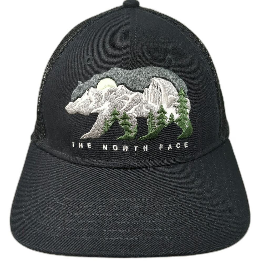 The North Face Trucker Hat Black One Size Bear Mountain Mesh Snapback